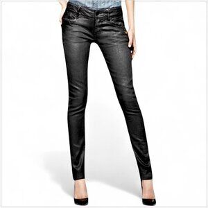 G-Star Jeans Fender Skinny Concrete Wash Gray Coated Wax Stretch NWT New Size 25